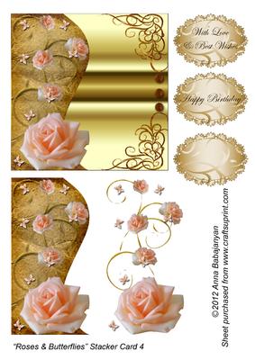 Roses & Butterflies Stacker Card 4