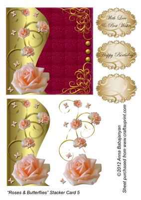 Roses & Butterflies Stacker Card 5