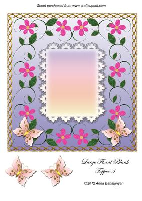 Large Floral Blank Topper 3