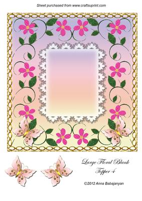 Large Floral Blank Topper 4