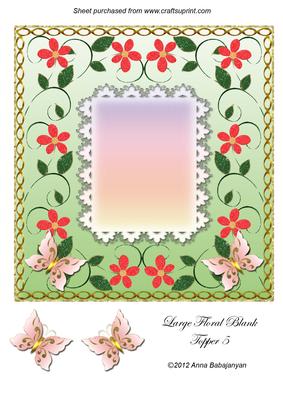 Large Floral Blank Topper 5