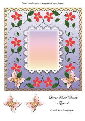 Large Floral Blank Topper 7