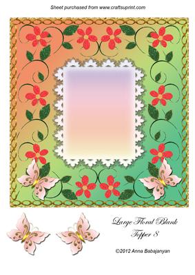Large Floral Blank Topper 8