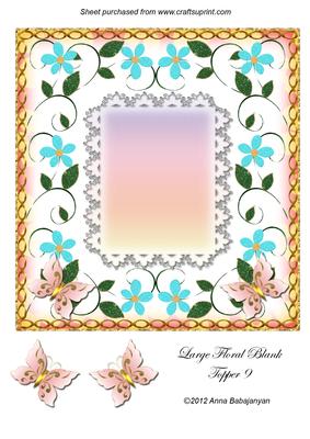Large Floral Blank Topper 9