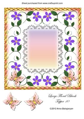 Large Floral Blank Topper 10