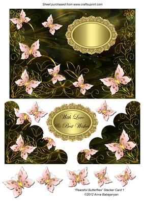 Peaceful Butterflies Stacker Card 1