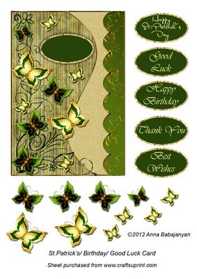 St.patricks / Birthday/ Good Luck Card