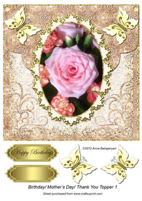 Birthday/ Mother's Day/ Thank You Topper 1