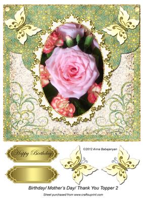 Birthday/ Mother's Day/ Thank You Topper 2