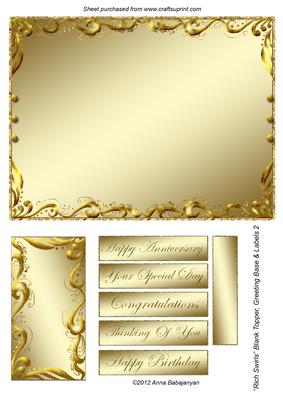 Rich Swirls Blank Topper, Greeting Base & Labels 2