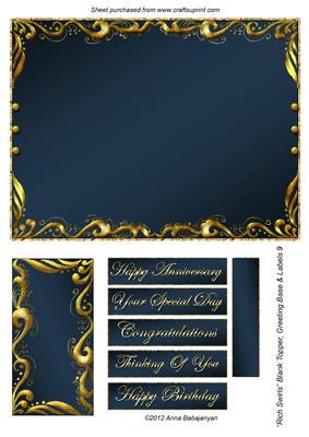 Rich Swirls Blank Topper, Greeting Base & Labels 9