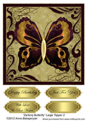 Zartonq Butterfly Large Topper 2
