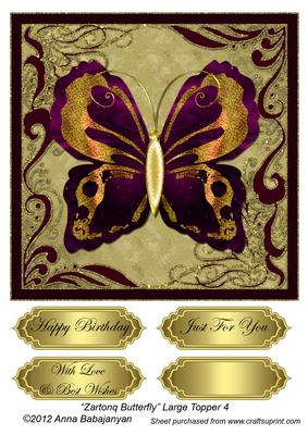Zartonq Butterfly Large Topper 4