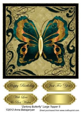 Zartonq Butterfly Large Topper 5