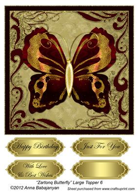 Zartonq Butterfly Large Topper 6