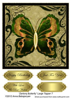 Zartonq Butterfly Large Topper 7