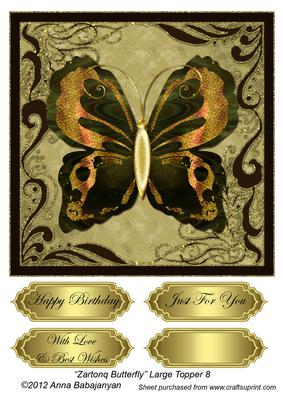 Zartonq Butterfly Large Topper 8