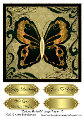 Zartonq Butterfly Large Topper 10