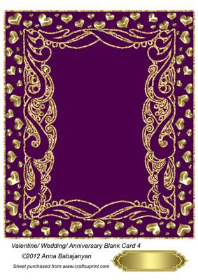 Valentine/ Wedding/ Anniversary Blank Card 4