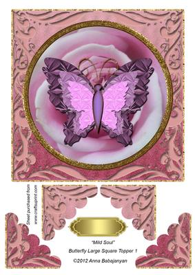 Mild Soul Butterfly Large Square Topper 1