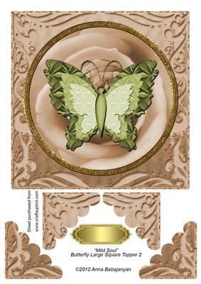 Mild Soul Butterfly Large Square Topper 2