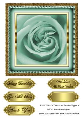 Rose Various Occasions Square Topper 4