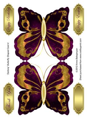 Zartonq Butterfly Shaped Card 4