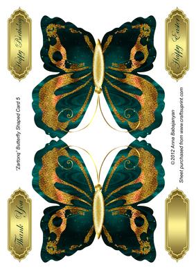 Zartonq Butterfly Shaped Card 5
