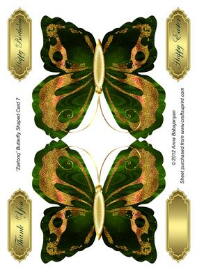 Zartonq Butterfly Shaped Card 7