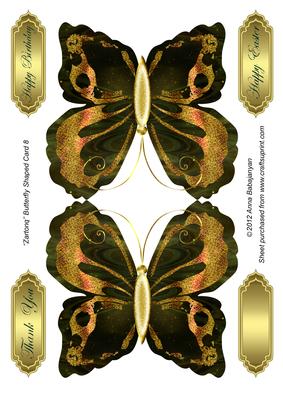 Zartonq Butterfly Shaped Card 8