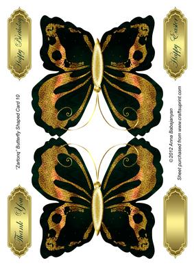 Zartonq Butterfly Shaped Card 10