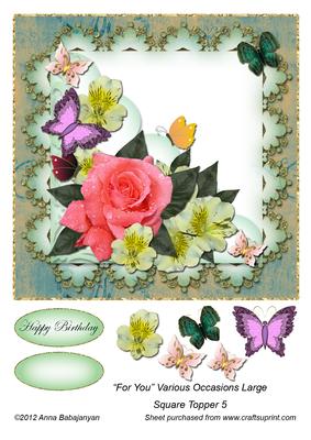 For You Various Occasions Large Square Topper 5
