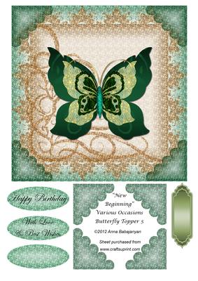 New Beginning Various Occasions Butterfly Topper 5