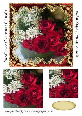 Red Roses Pyramid Card 1