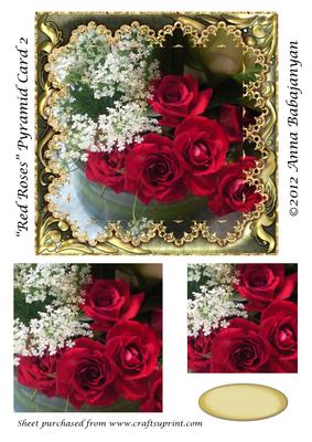 Red Roses Pyramid Card 2