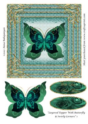 Layered Topper with Butterfly & Swirly Corners 1
