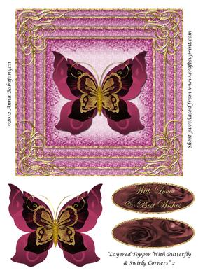 Layered Topper with Butterfly & Swirly Corners 2