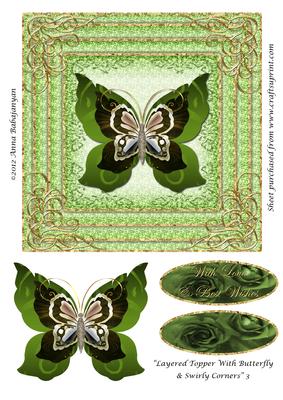 Layered Topper with Butterfly & Swirly Corners 3