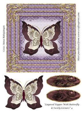 Layered Topper with Butterfly & Swirly Corners 4