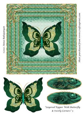 Layered Topper with Butterfly & Swirly Corners 5