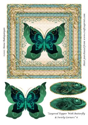 Layered Topper with Butterfly & Swirly Corners 6