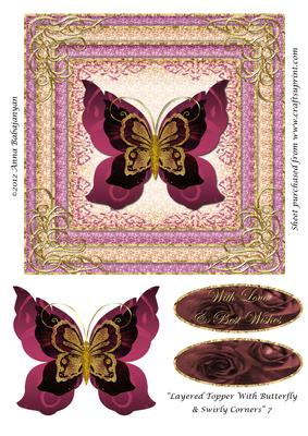 Layered Topper with Butterfly & Swirly Corners 7