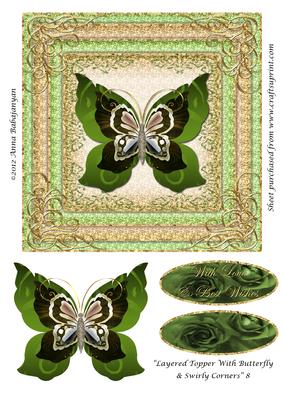 Layered Topper with Butterfly & Swirly Corners 8