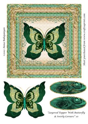 Layered Topper with Butterfly & Swirly Corners 10