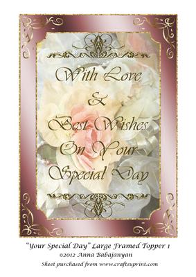 Your Special Day Large Framed Topper 1