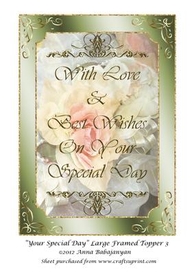Your Special Day Large Framed Topper 3