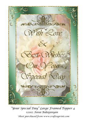 Your Special Day Large Framed Topper 4