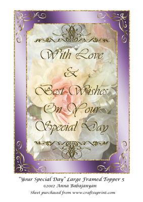 Your Special Day Large Framed Topper 5