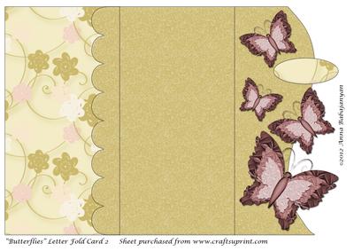 Butterflies Letter Fold Card 2