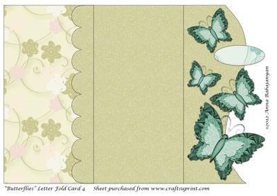 Butterflies Letter Fold Card 4